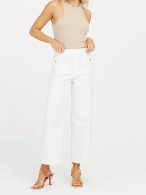 SPANX Stretch Twill Cropped Wide Leg Pants